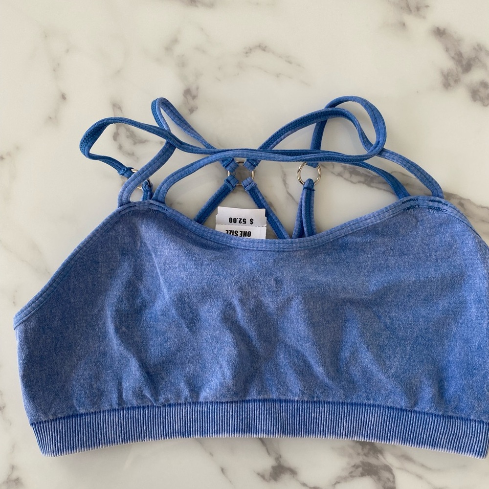 Bralette with cross cross straps one size fits all NWT love Mar purchased at LF